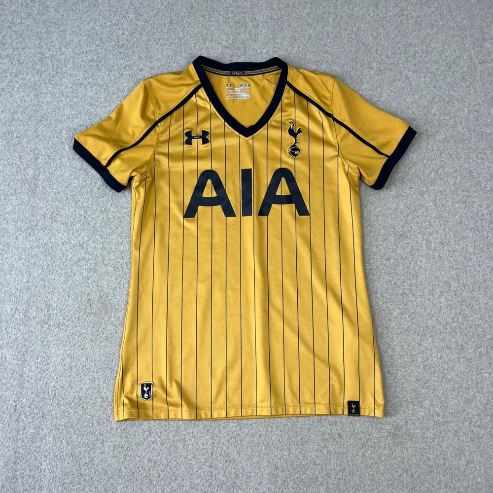 Tottenham Hotspur Third Soccer Jersey Womens M Gold Under Armour 2016-2017
